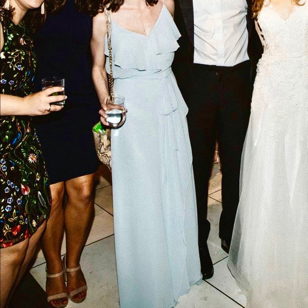 nouvelle amsale bridesmaid dress in “Mist”